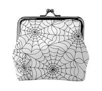 Portamonete, Portamonete Portamonete Portamonete Portamonete Mini Portafogli per Donne Ragazze Halloween Web Spider Grigio