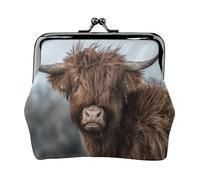 Portamonete, portamonete Portamonete Portamonete Portamonete Mini Portafogli per donne Ragazze Highland Cow Scottish Wildlife