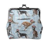 Portamonete, Portamonete Portamonete Portamonete Portamonete Mini Portafogli per Donne Ragazze Il Whippet di Natale