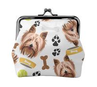 Portamonete, Portamonete Portamonete Portamonete Portamonete Mini Portafogli per Donne Ragazze Sorridente Cane Yorkshire Terrier