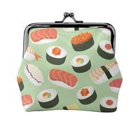 Portamonete, Portamonete Portamonete Portamonete Portamonete Mini Portafogli per Donne Ragazze Sushi Su Verde Stampato