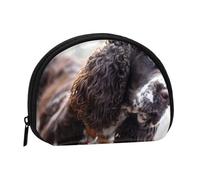 Portamonete, Portamonete Portamonete Portamonete Portamonete Mini Portafogli per Donne Regalo per Ragazze, Cocker Spaniel Inglese Cani Ricci Bianchi Marroni