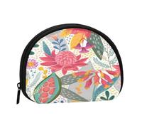 Portamonete, Portamonete Portamonete Portamonete Portamonete Mini Portafogli per regalo per donne e ragazze, Fiori australiani su bianco