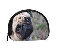 Portamonete, Portamonete Portamonete Portamonete Portamonete Mini Portafogli per regalo per donne e ragazze, Stampato con cane carlino