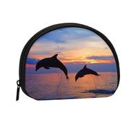 Portamonete, Portamonete Portamonete Portamonete Portamonete Mini Portafogli per regalo per donne e ragazze, Simpatico delfino stampato