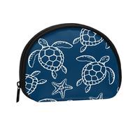 Portamonete, Portamonete Portamonete Portamonete Portamonete Mini Portafogli per regalo per donne e ragazze, Tartaruga su sfondo blu