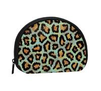 Portamonete, Portamonete Portamonete Portamonete Portamonete Mini Portafogli per regalo per donne e ragazze, Stampa animalier chic leopardo verde acqua