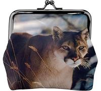 Portamonete Portamonete Wild Cougar in Snow Mountain Women Girl Portafoglio piccolo portamonete