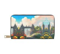 Portamonete portatile con scritta "Outside the Castle Gate", alla moda e versatile, può contenere cellulari, monete, chiavi