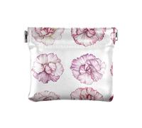 Portamonete portatile in pelle sintetica con garofani rustici, per ragazze e donne, Garofani rustici, 4.33"(L) x 3.74"(W) x 0.39"(H), classico