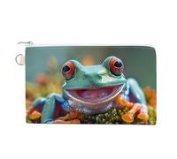Portamonete rana albero che ride alla moda borsa in tela borsa portadocumenti borsa per cosmetici per uomo donna, stile, taglia unica, portamonete, Stile, En storlek, Portamonete