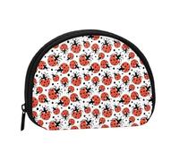 Portamonete rosso a forma di coccinelle, grazioso mini portamonete da donna, piccolo portamonete