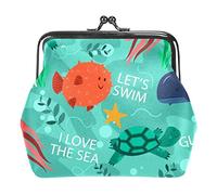 Portamonete Sea Turtle Animals Portamonete Kiss Lock Portamonete Vintage Portagioie