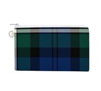 Portamonete semplice in tela con tartan Clan Forbes, organizer compatto per