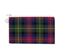 Portamonete semplice in tela con tartan Clan Logan, organizer compatto per