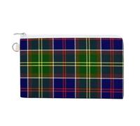 Portamonete semplice in tela con tartan del Clan Dalrymple, organizer compa