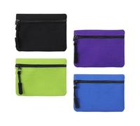 Portamonete Set Di 4 Borsellini Mini In Tela | Con Cerniera Per Spiccioli Per Bambini E Adulti Scuola Viaggi Shopping Monete Carte Chiavi