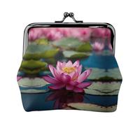 Portamonete Spirit Of The Lotus, piccolo portafoglio per carte di credito, per uomini e donne, per shopping e uscite casual, nero, Taglia unica, Art Deco