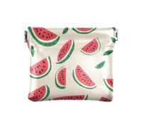 Portamonete spremere rosso e verde anguria porta monete porta monete in pelle PU mini portafoglio portamonete per donne ragazze uomini