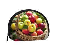 Portamonete Squeeze Piccolo Portafoglio Zippe Giallo Verde Rosso Frutti In Un Cestino Portamonete Stampato, Nero, Taglia Unica, Stampato