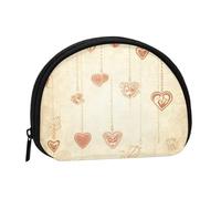 Portamonete Squeeze Piccolo Portafoglio Zippe San Valentino Biglietto Stampato Portamonete, Nero, Taglia Unica, Stampato