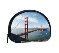 Portamonete Squeeze Small Wallet Zippe San Francisco Golden Gate Bridge stampato portamonete, nero, taglia unica, stampato