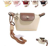 Portamonete staccabile con cinturino da polso in nylon, mini borsa porta gnocchi da donna, marsupio portatile con cerniera(Beige)