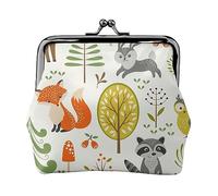Portamonete stampato bassotto parigino per le donne borsa del portafoglio in pelle PU sacchetto di cambio Kiss-Lock Vintage Pouch, Estate Animale, Taglia unica, Vintage