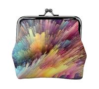 Portamonete stampato colorato da sogno per le donne borsa portafoglio borsa in pelle PU cambio sacchetto Kiss-Lock Vintage Pouch, Sogno colorato, Taglia unica, Vintage