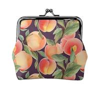 Portamonete stampato colorato da sogno per le donne borsa portafoglio borsa in pelle PU cambio sacchetto Kiss-Lock Vintage Pouch, Pesca Colorata, Taglia unica, Vintage