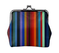 Portamonete stampato colorato da sogno per le donne borsa portafoglio borsa in pelle PU cambio sacchetto Kiss-Lock Vintage Pouch, Strisce Colorate, Taglia unica, Vintage
