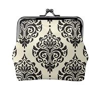 Portamonete stampato con fiori hawaiani per le donne borsa portafoglio in pelle PU sacchetto di cambio Kiss-Lock Vintage Pouch, Elefanti asiatici, Taglia unica, Vintage