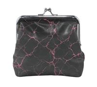 Portamonete tribale africano in pelle PU, portamonete per donne e ragazze, Nero Marmo Rosa, one size, Nero Marmo Rosa