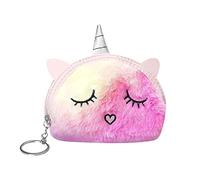 Portamonete Unicorn,Borse morbide e soffici per monete, Pink, portamonete