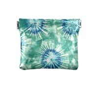 Portamonete verde con motivo tie dye, portamonete in pelle PU, mini portafoglio portamonete per donne, ragazze e uomini