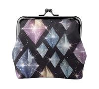 Portamonete versatile con stampa con diamanti glitterati, mini portafoglio carino per ogni occasione