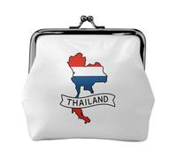 Portamonete versatile con stampa della mappa della Thailandia, squisito mini portafoglio carino per ogni occasione