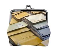 Portamonete versatile con stampa di cancelleria postale, squisito, impermeabile, con chiusura a bacio, per chiavi e carte