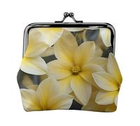 Portamonete versatile giallo chiaro con stampa floreale, squisito mini portafoglio carino portamonete per ogni occasione