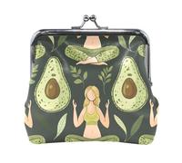 Portamonete, Vintage Avocado Verde Chiusura Pouch Portafoglio Portachiavi Sacchetto Portatile Cambiare Portafoglio Organizzatori, Verde Avocado Vintage, Taglia unica, Verde Avocado Vintage