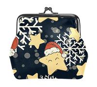 Portamonete vintage portamonete portamonete carino Natale stelle fiocchi di neve, Come nella foto, Taglia unica, Organizer per borse