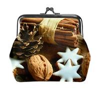 Portamonete vintage portamonete portamonete Natale noce cannella stelle bastoni, Come nella foto, Taglia unica, Organizer per borse