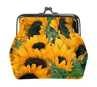 Portamonete vintage portamonete portamonete portafogli con piante girasoli floreali, Come nella foto, Taglia unica, Organizer per borse