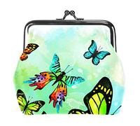 Portamonete vintage portamonete portamonete portafogli farfalle verde, Come nella foto, Taglia unica, Organizer per borse