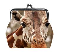 Portamonete vintage portamonete portamonete portafogli giraffa testa animale zoo, Come nella foto, Taglia unica, Organizer per borse