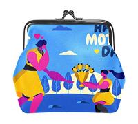 Portamonete vintage portamonete portamonete Portafogli Happy Mother's Day Blu, Come nella foto, Taglia unica, Organizer per borse