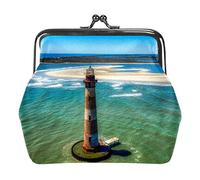 Portamonete vintage portamonete portamonete portafogli mare oceano faro paesaggio, Come nella foto, Taglia unica, Organizer per borse
