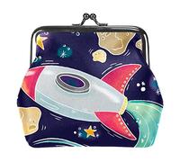 Portamonete vintage portamonete portamonete portamonete carino universo con Airscarft, meteoriti e stelle, Come nella foto, Taglia unica, Organizer per borse
