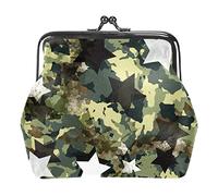 Portamonete vintage portamonete portamonete portamonete portafogli stelle su sfondo verde militare, Come nella foto, Taglia unica, Organizer per borse