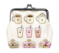Portamonete vintage portamonete portamonete portamonete tazza latte tè carino, Come nella foto, Taglia unica, Organizer per borse